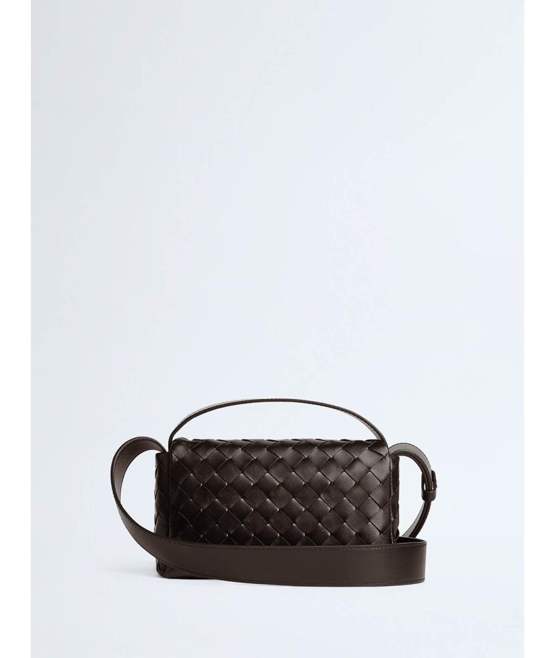 BOTTEGA VENETA Коричневая кожаная сумка на плечо, фото 2