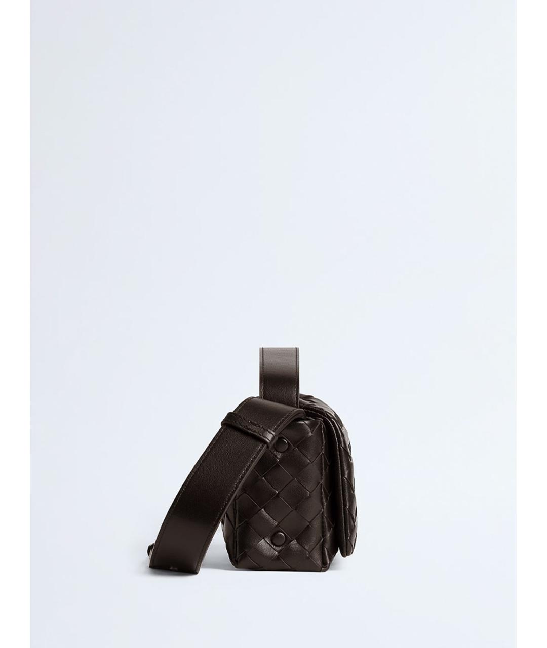 BOTTEGA VENETA Коричневая кожаная сумка на плечо, фото 3