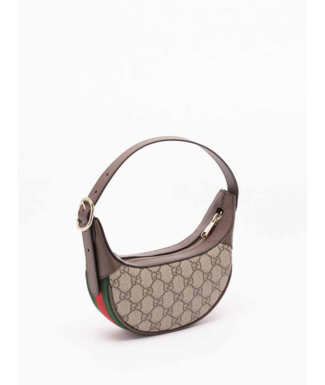 GUCCI Бежевая тканевая сумка через плечо, фото 3