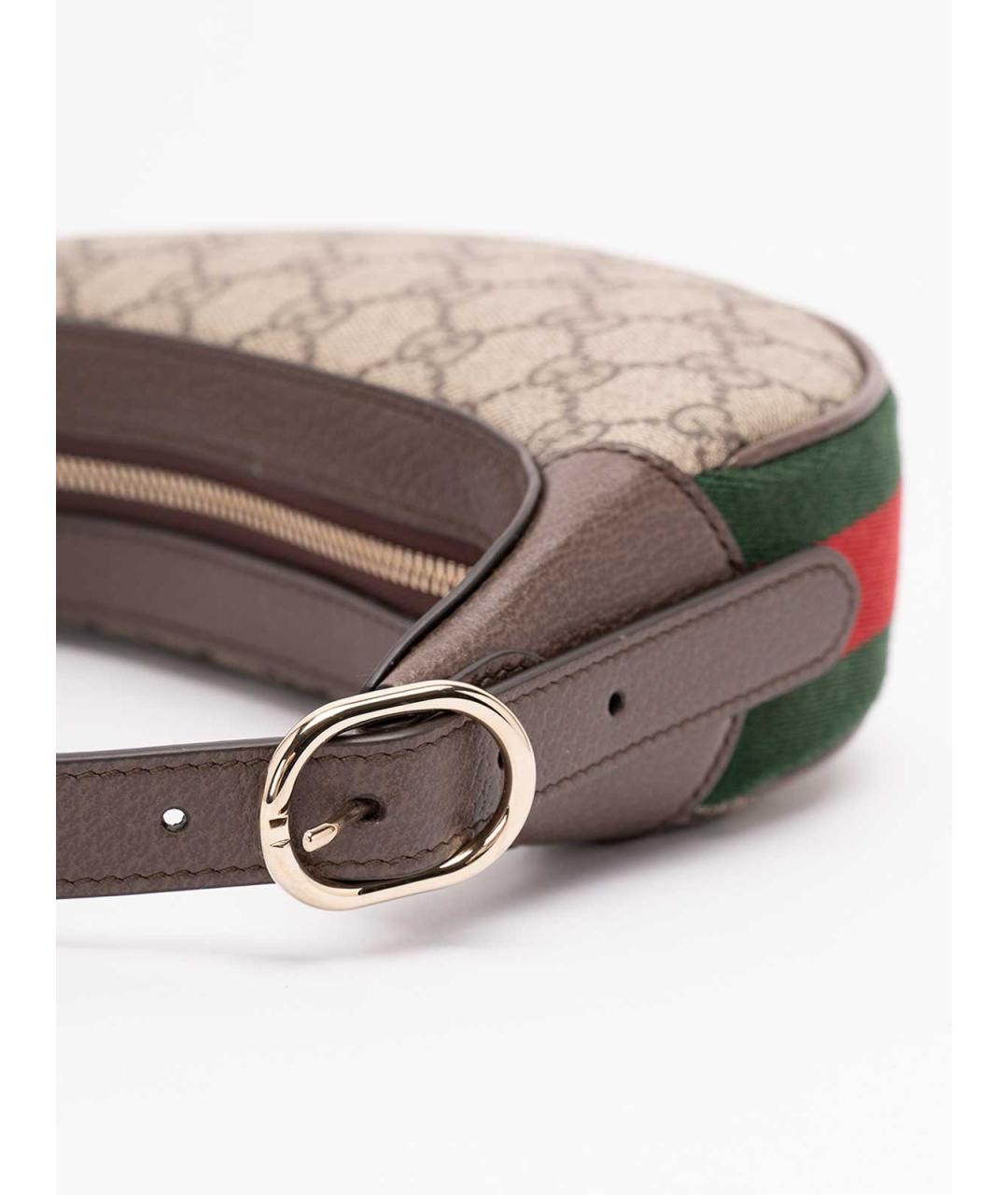 GUCCI Бежевая тканевая сумка через плечо, фото 4