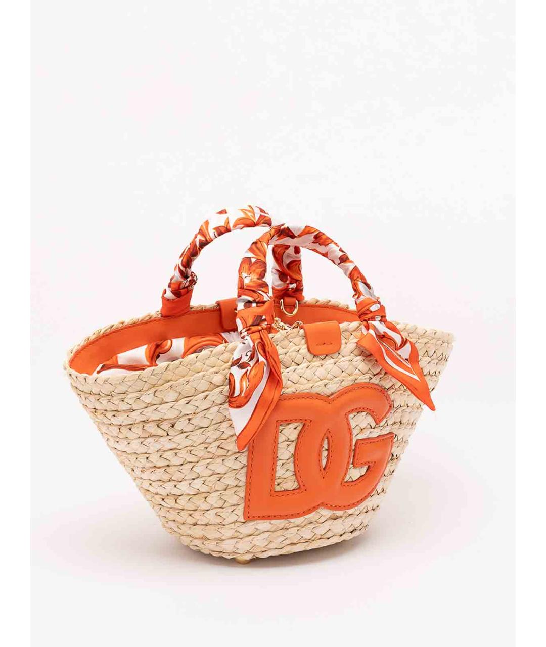 DOLCE&GABBANA Бежевая рафия сумка тоут, фото 3