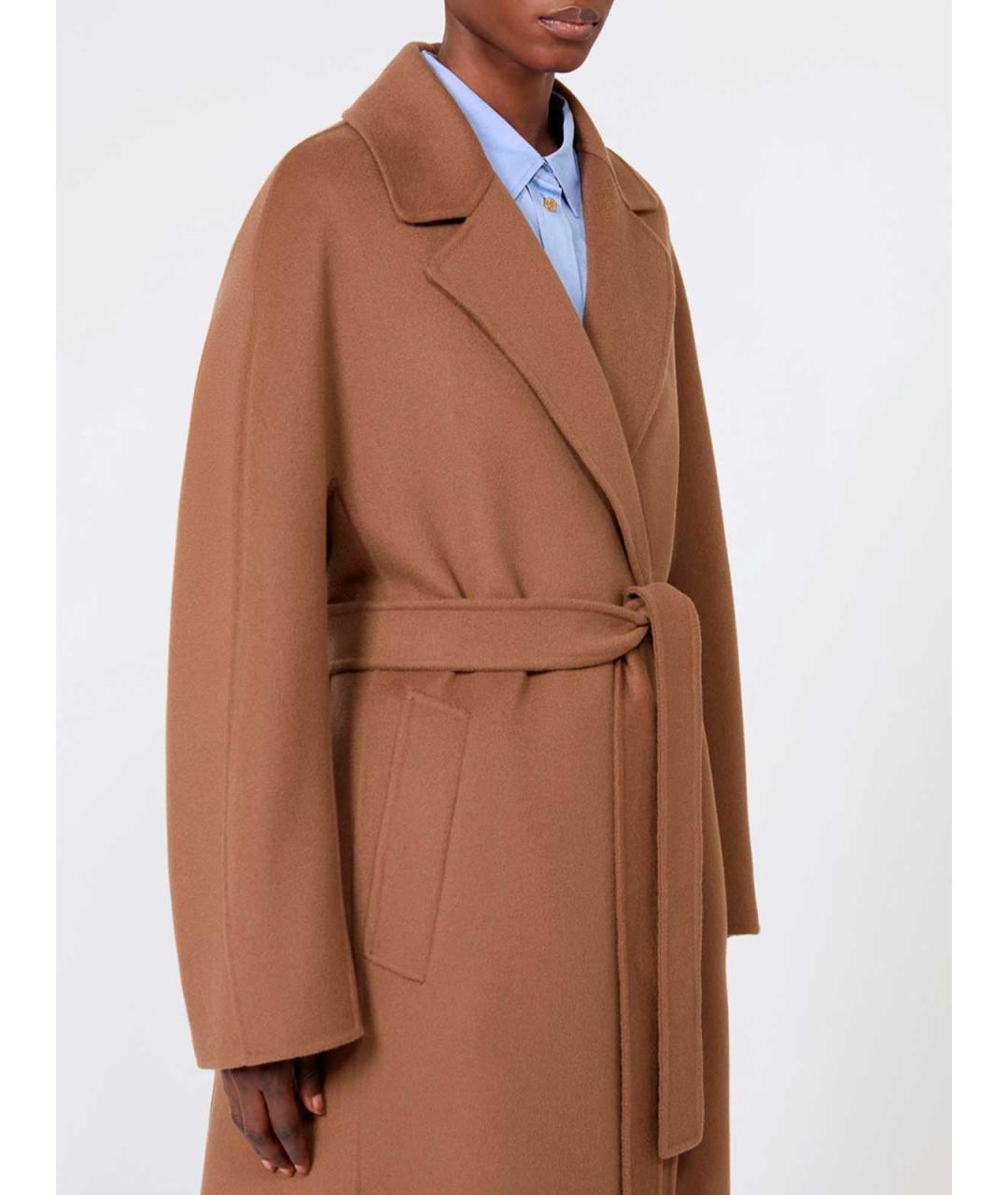MAX MARA Бежевое шерстяное пальто, фото 6