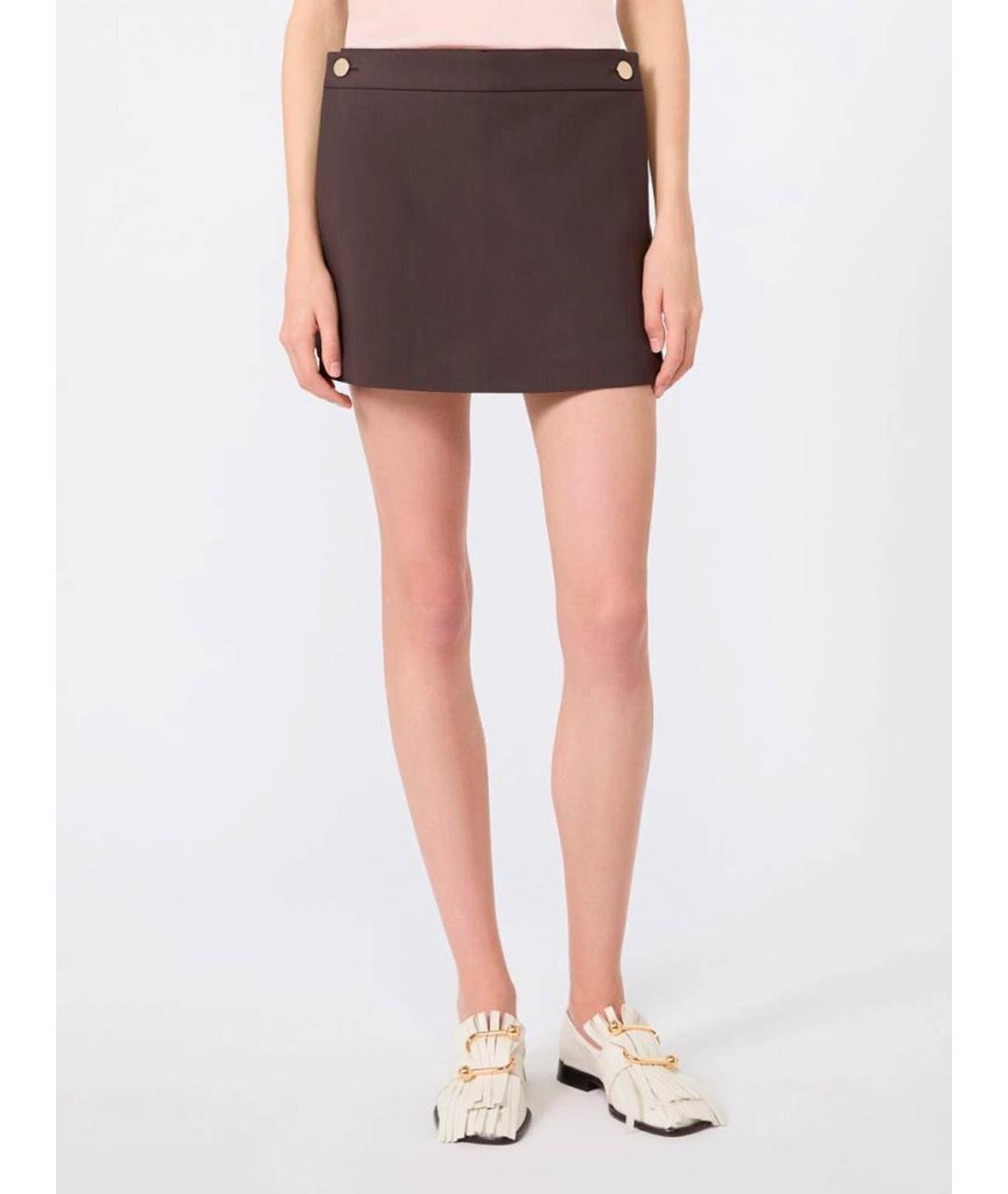 SPORTMAX Коричневые вискозные шорты, фото 4
