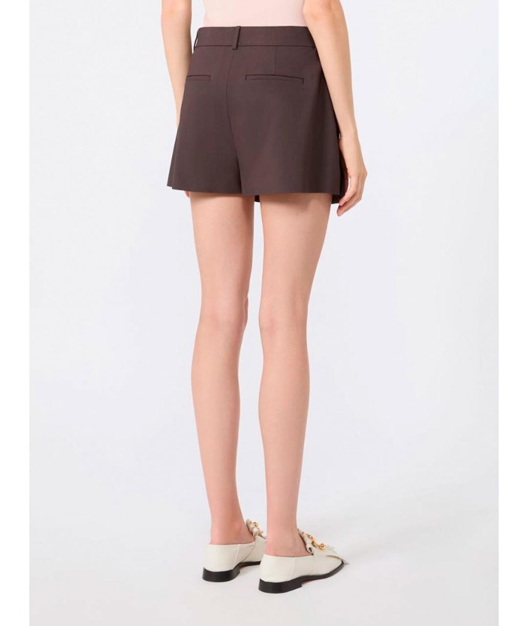 SPORTMAX Коричневые вискозные шорты, фото 5