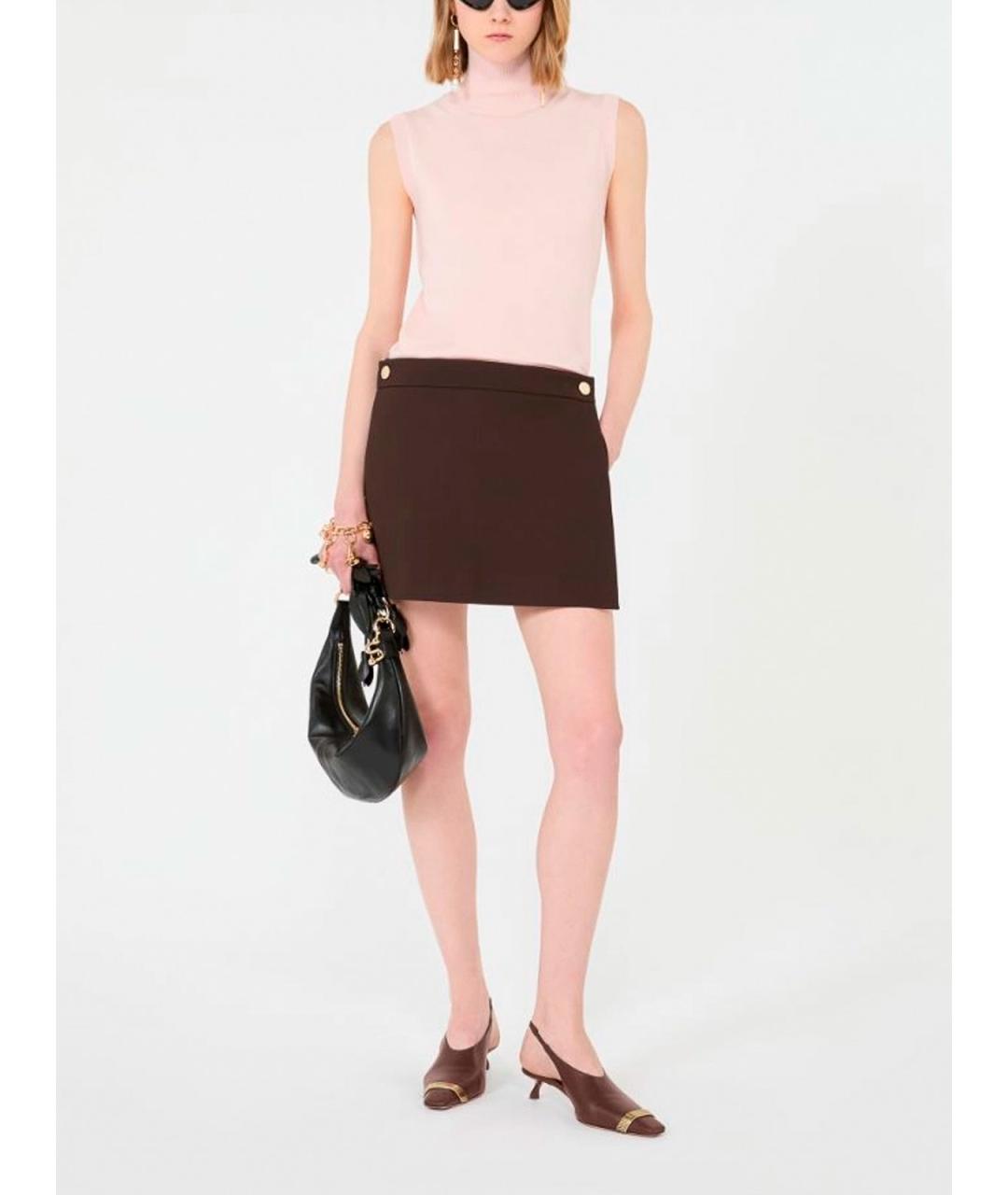 SPORTMAX Коричневые вискозные шорты, фото 3