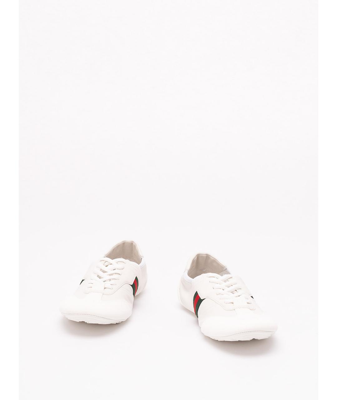 GUCCI Белые кожаные кроссовки, фото 2