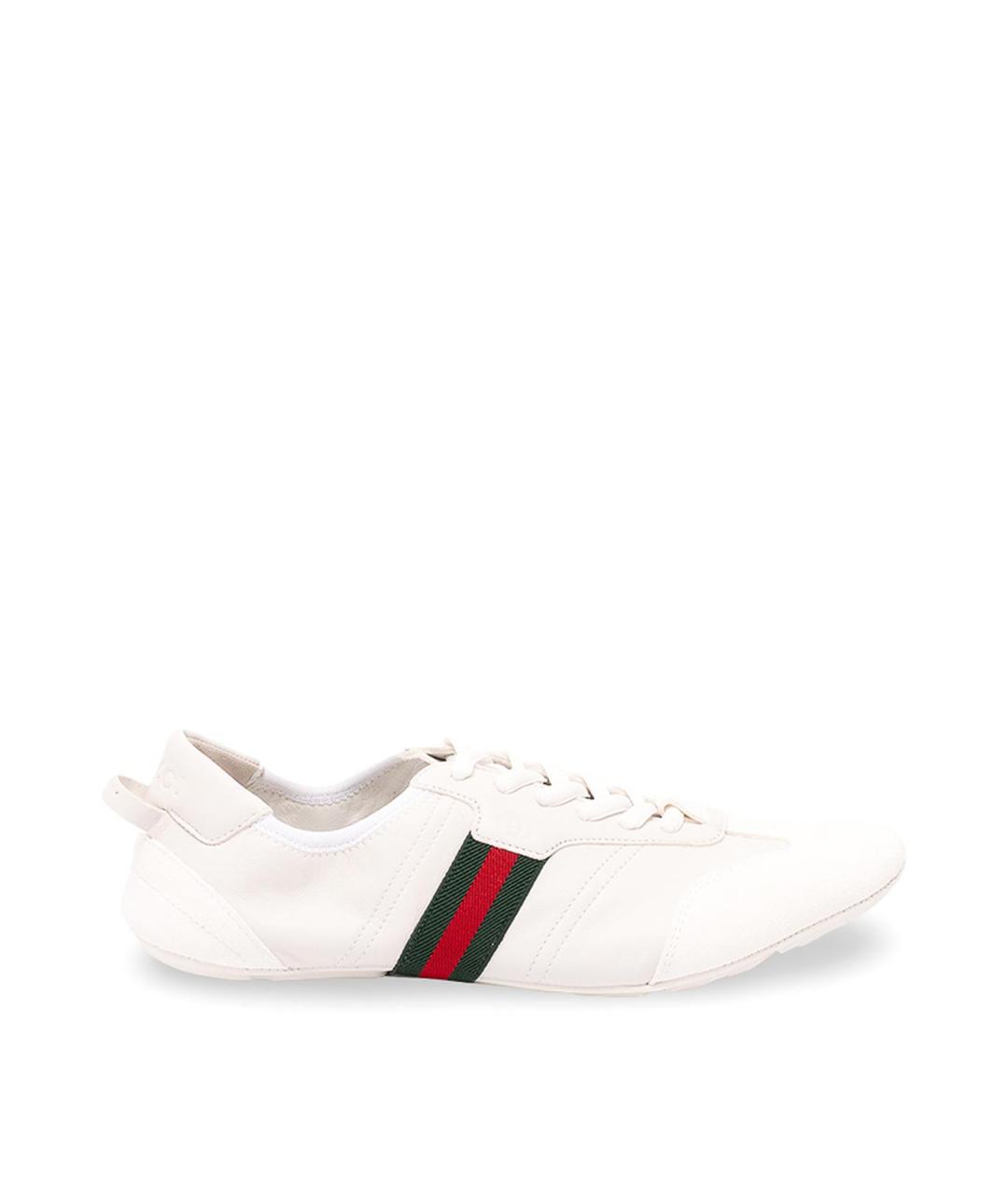 GUCCI Белые кожаные кроссовки, фото 1