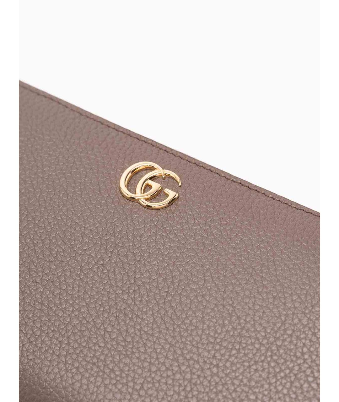 GUCCI Коричневый кожаный кошелек, фото 4