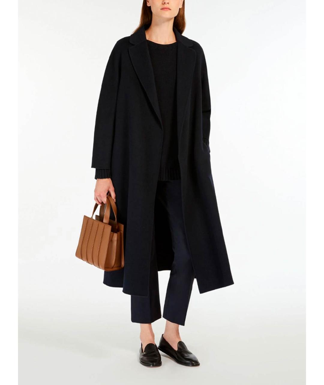 MAX MARA Черное шерстяное пальто, фото 2