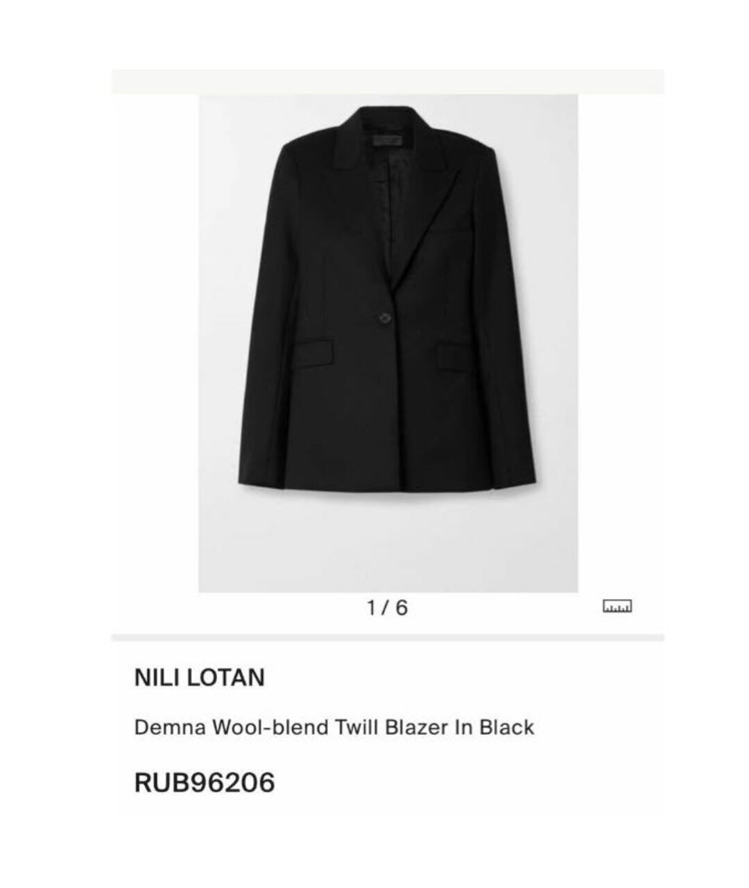 NILI LOTAN Черный шерстяной жакет/пиджак, фото 8