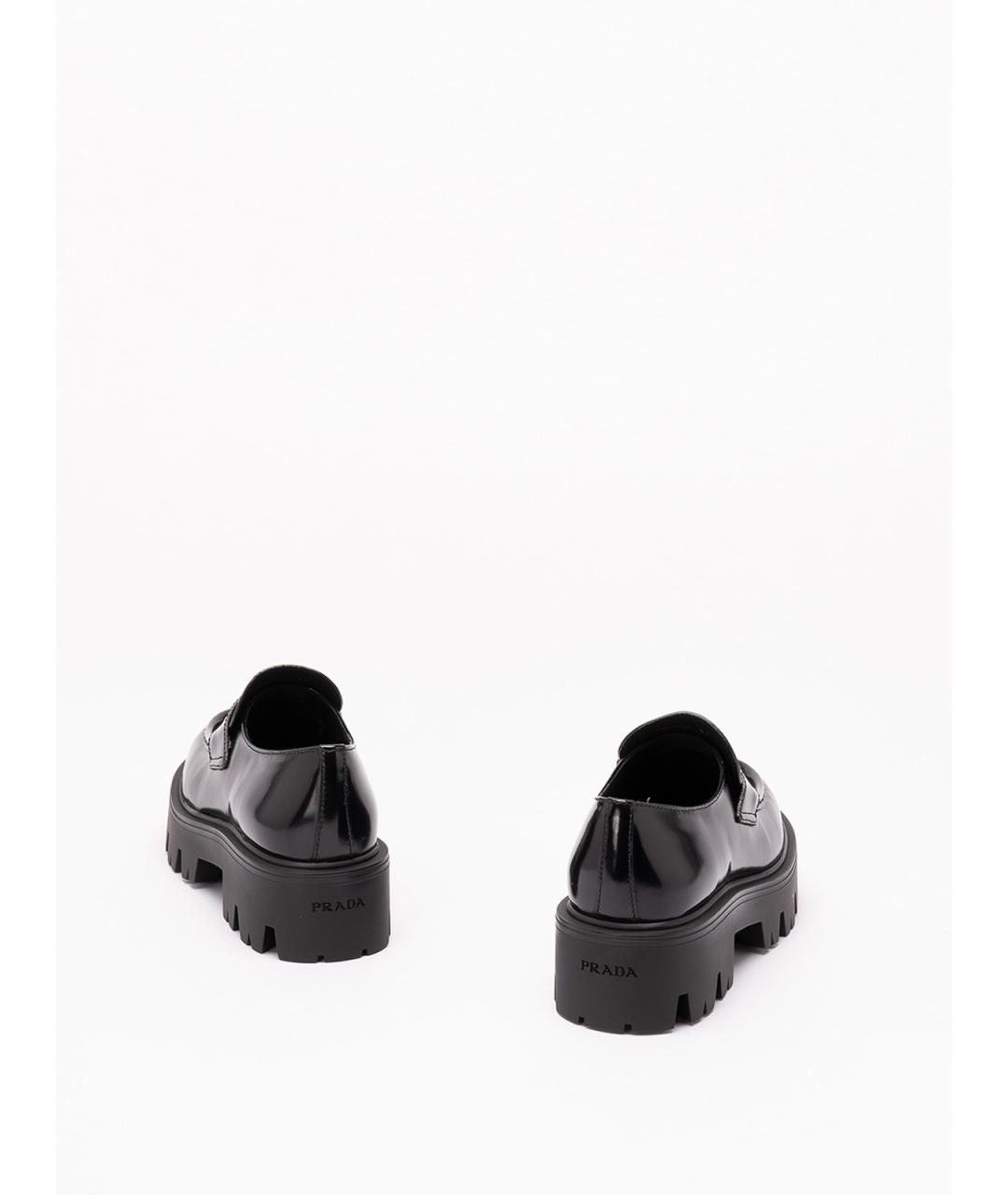 PRADA Черные кожаные лоферы, фото 3