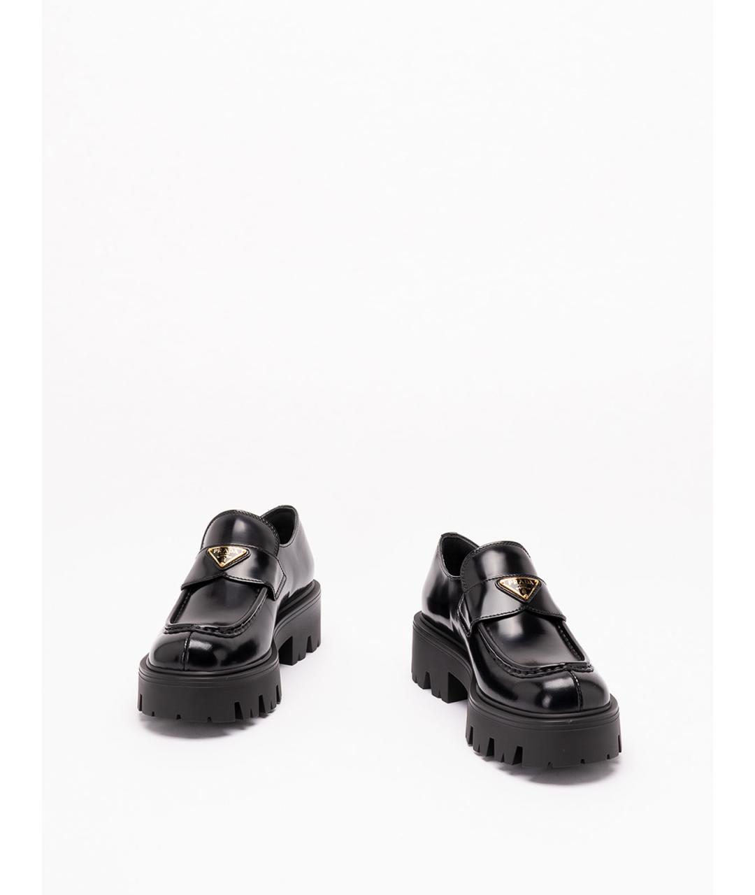 PRADA Черные кожаные лоферы, фото 2