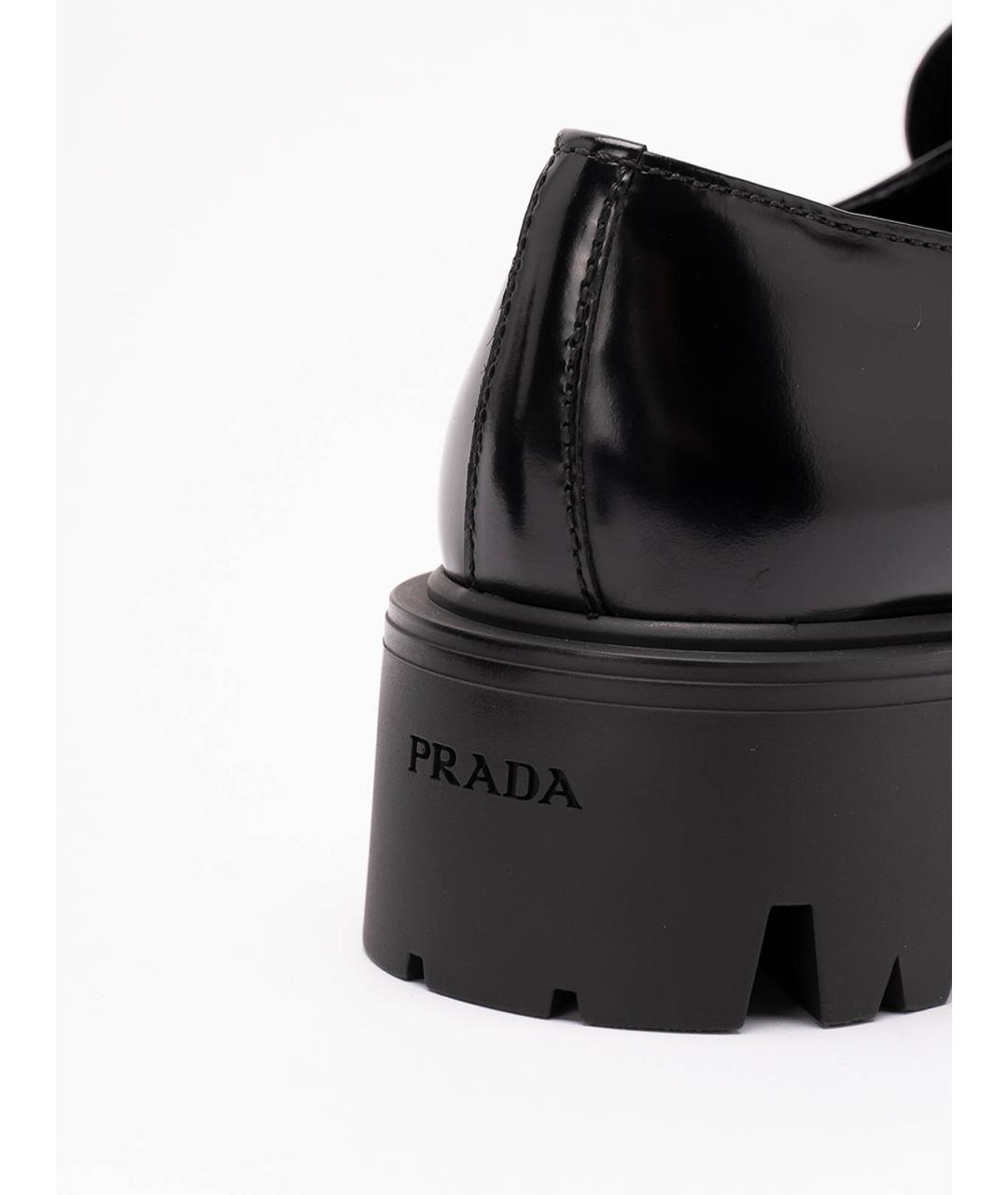 PRADA Черные кожаные лоферы, фото 6