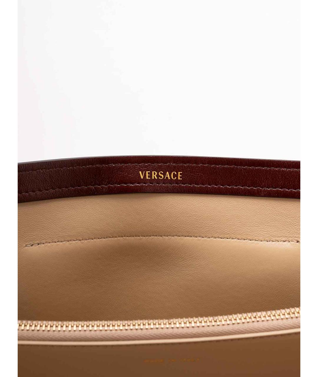 VERSACE Бежевая замшевая сумка через плечо, фото 6