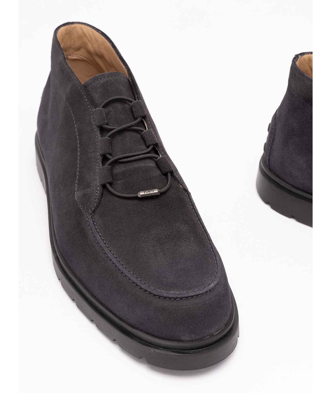 TOD'S Коричневые замшевые высокие ботинки, фото 5