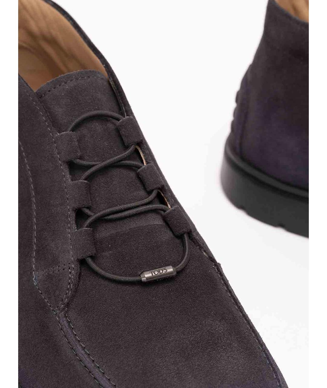 TOD'S Коричневые замшевые высокие ботинки, фото 6