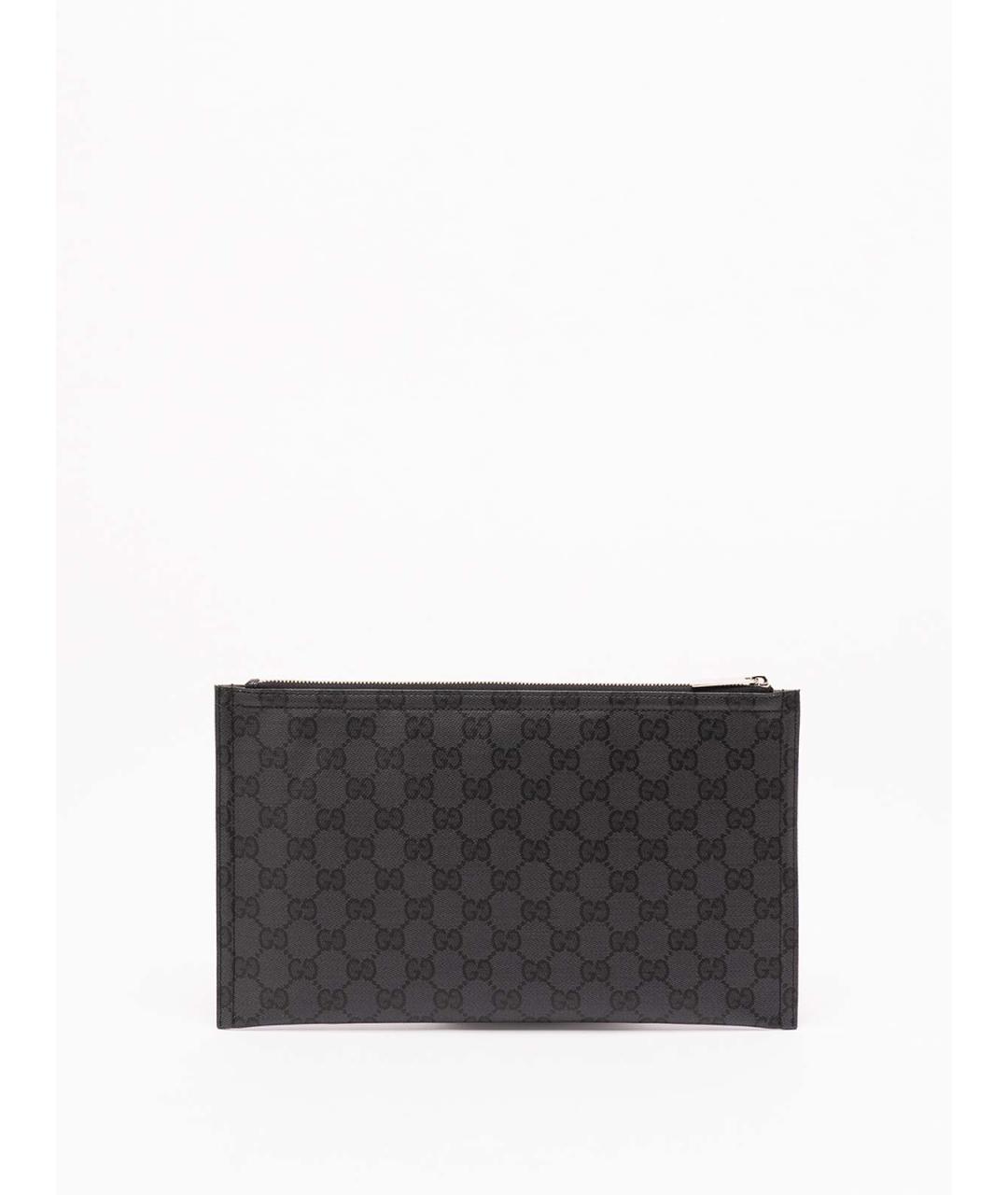 GUCCI Черная хлопковая барсетка, фото 2