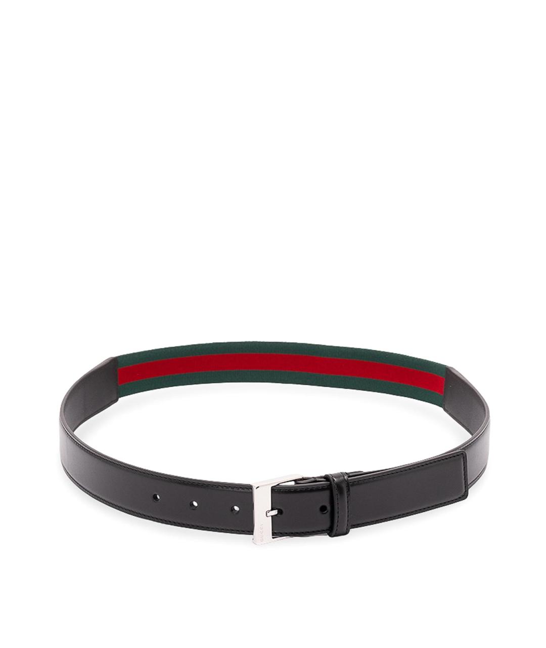 GUCCI Черный кожаный ремень, фото 1