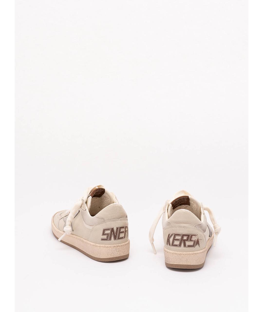GOLDEN GOOSE Бежевые кожаные кеды, фото 3