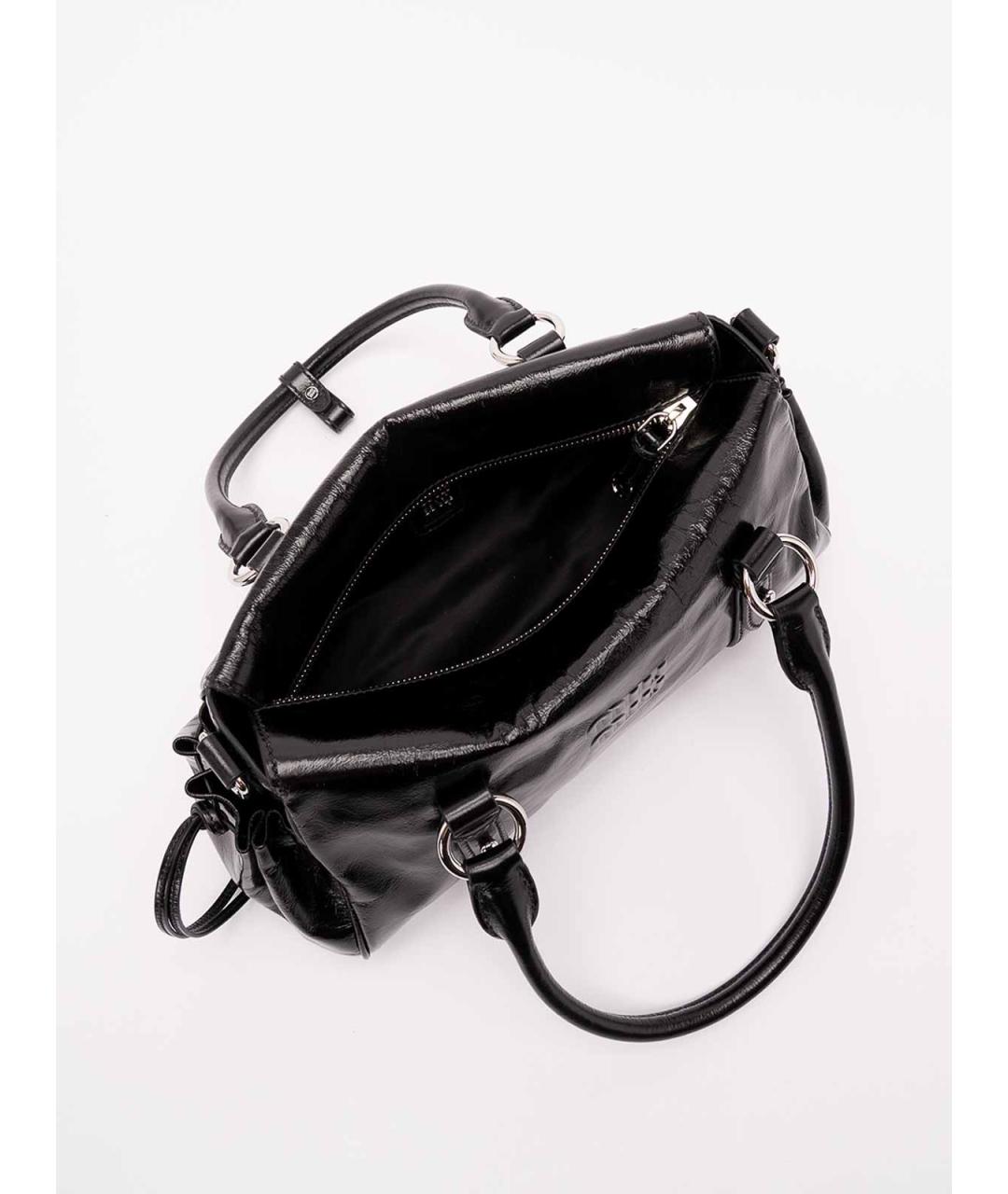 MIU MIU Черная сумка тоут из лакированной кожи, фото 7