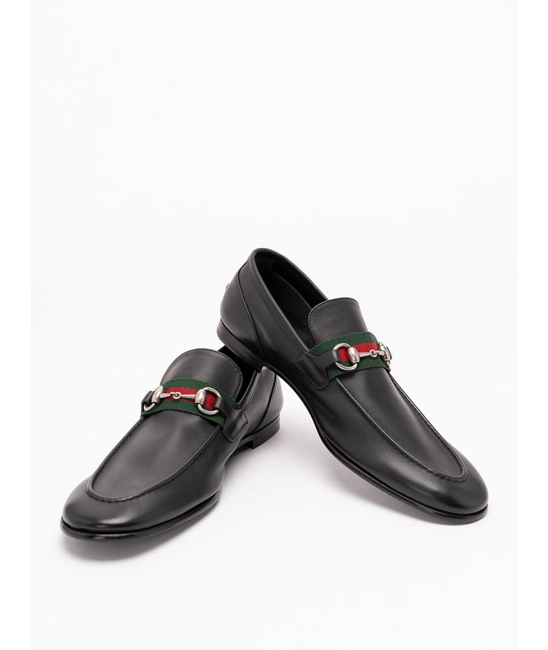 GUCCI Черные кожаные лоферы, фото 6