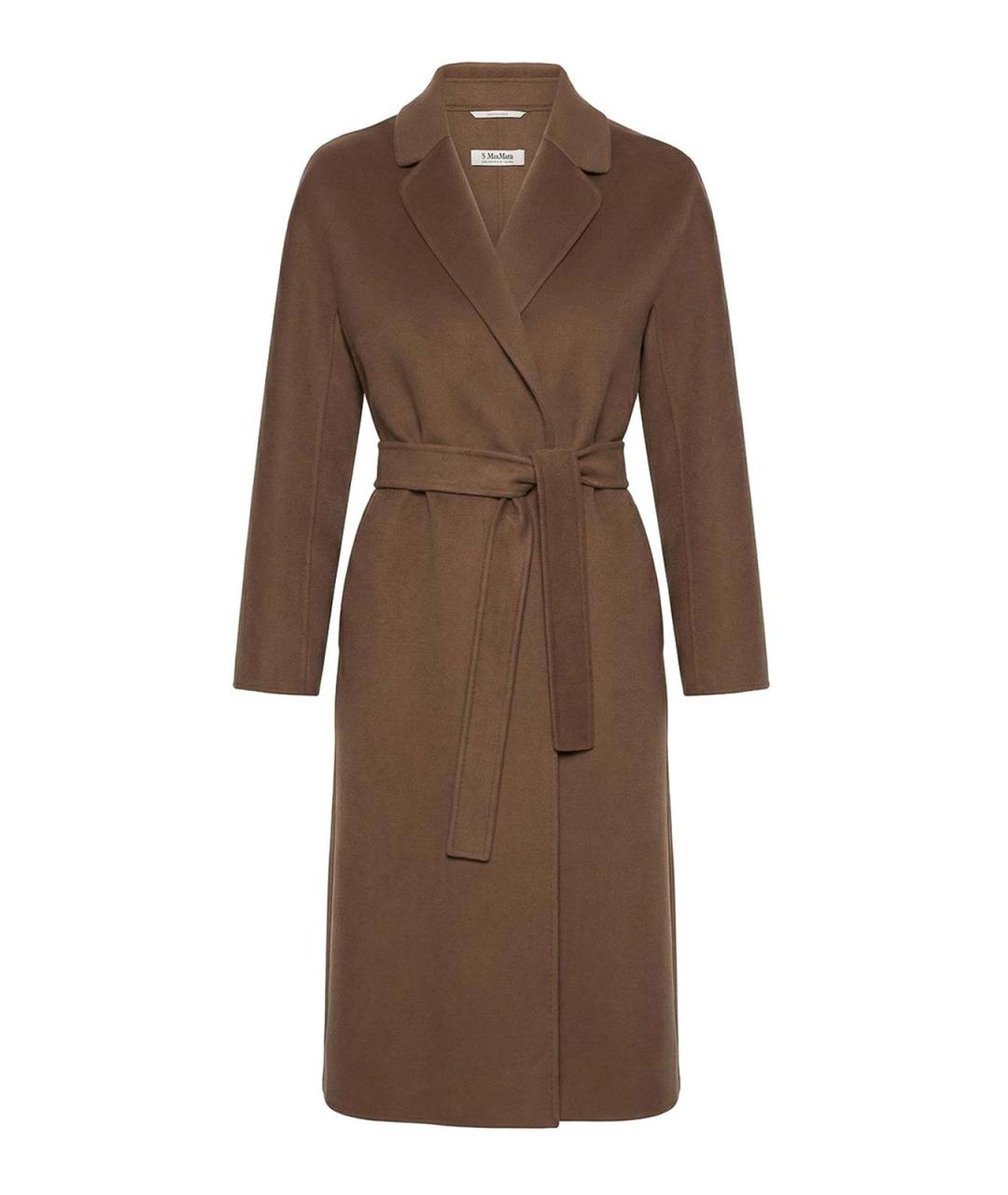 MAX MARA Коричневое шерстяное пальто, фото 1