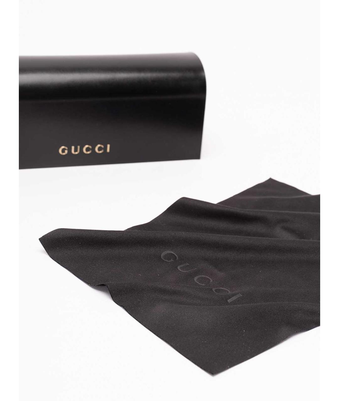 GUCCI Золотые металлические солнцезащитные очки, фото 4