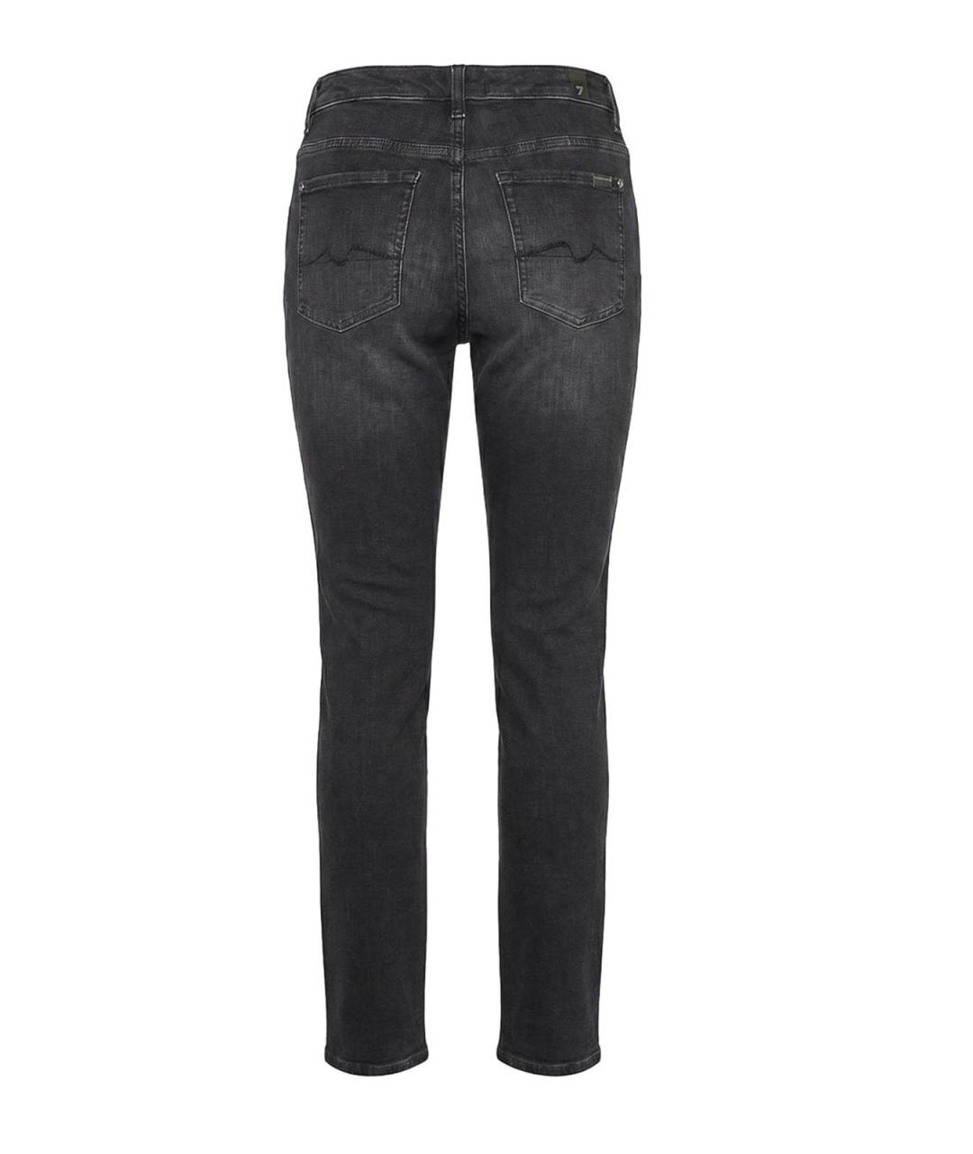 7 FOR ALL MANKIND Черные хлопковые джинсы слим, фото 2
