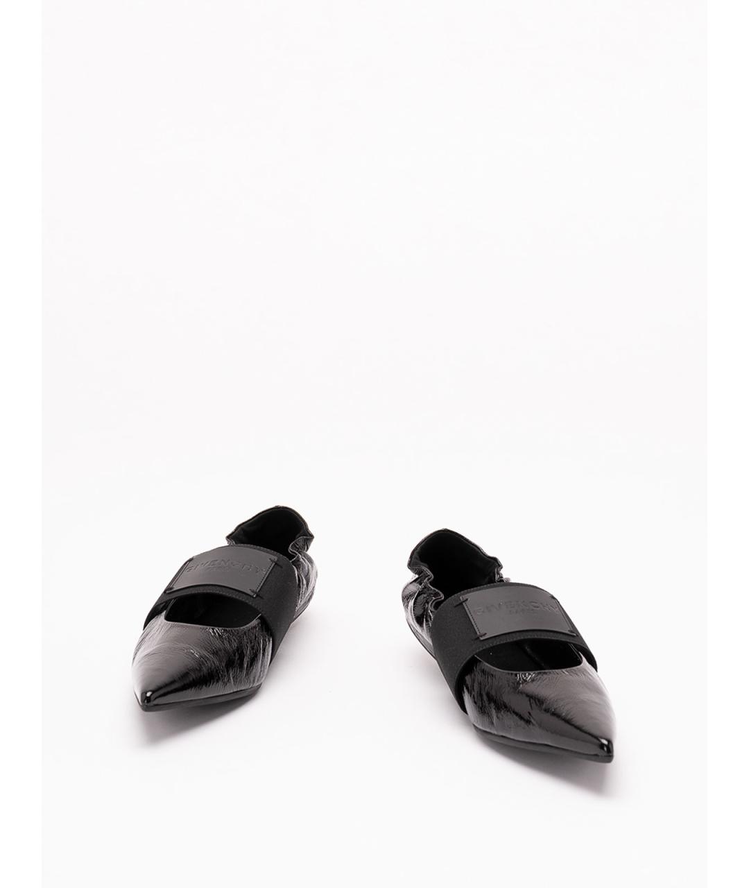 GIVENCHY Черные кожаные балетки, фото 2