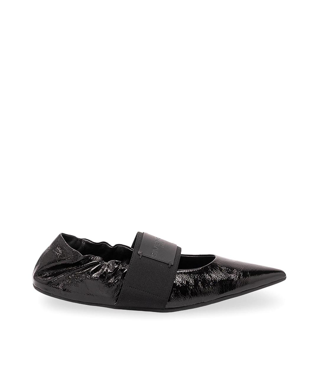 GIVENCHY Черные кожаные балетки, фото 1