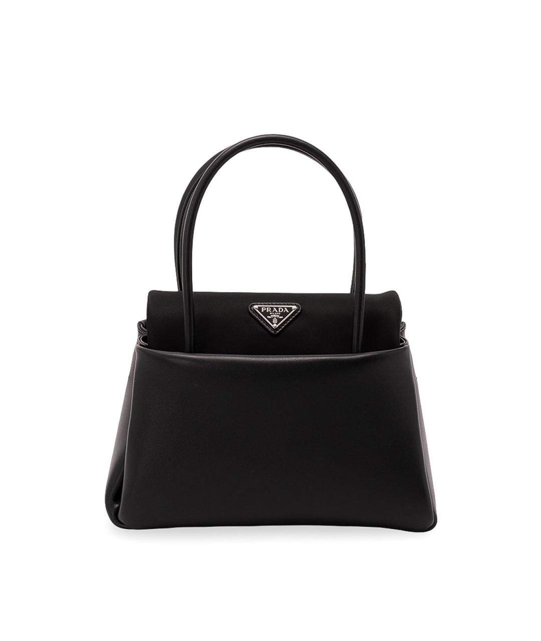 PRADA Черная кожаная сумка тоут, фото 1