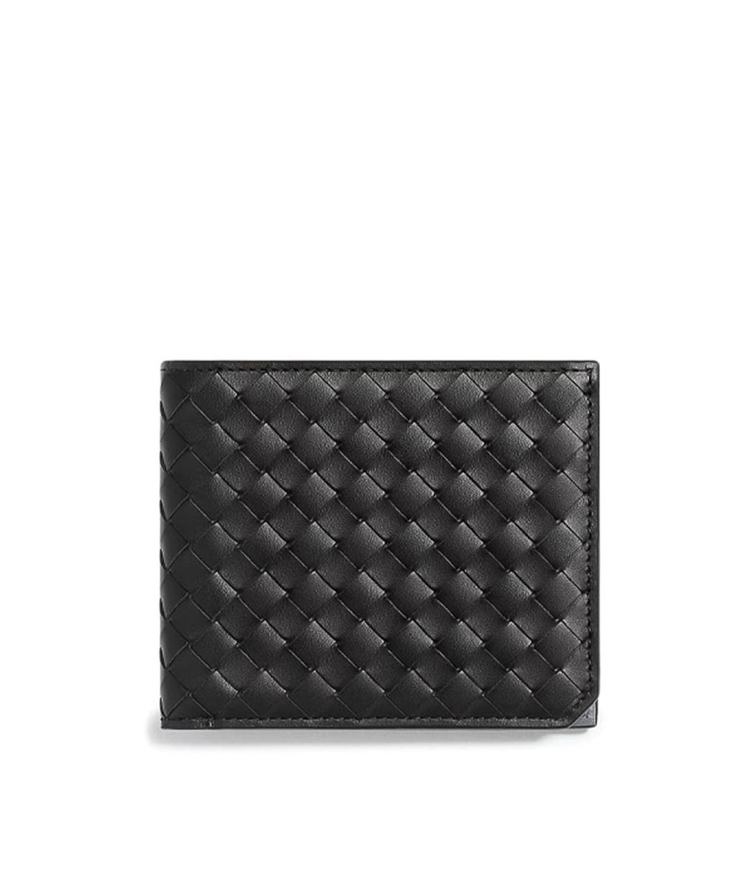 BOTTEGA VENETA Черный кожаный кошелек, фото 1
