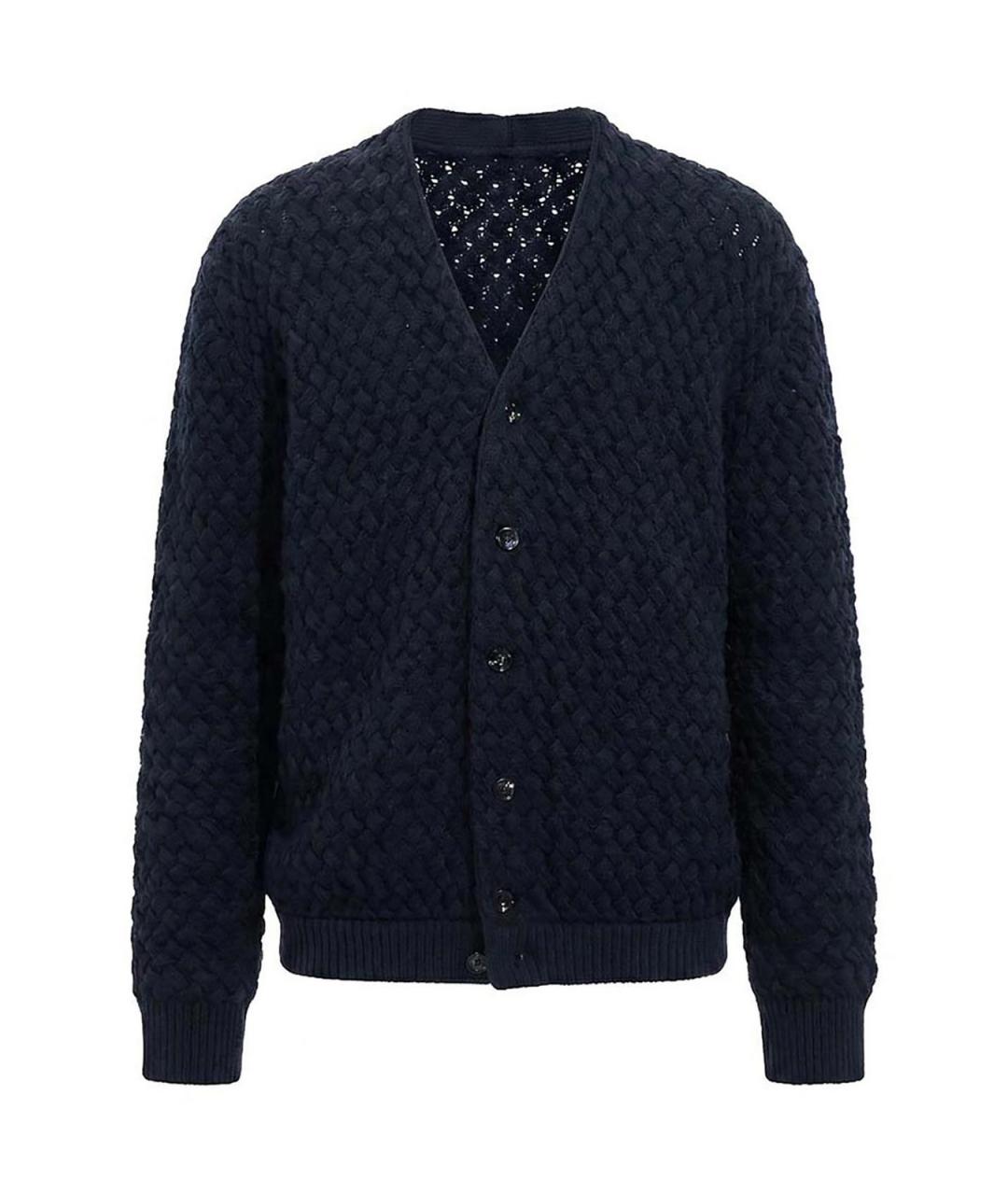 BOTTEGA VENETA Синий шерстяной кардиган, фото 1