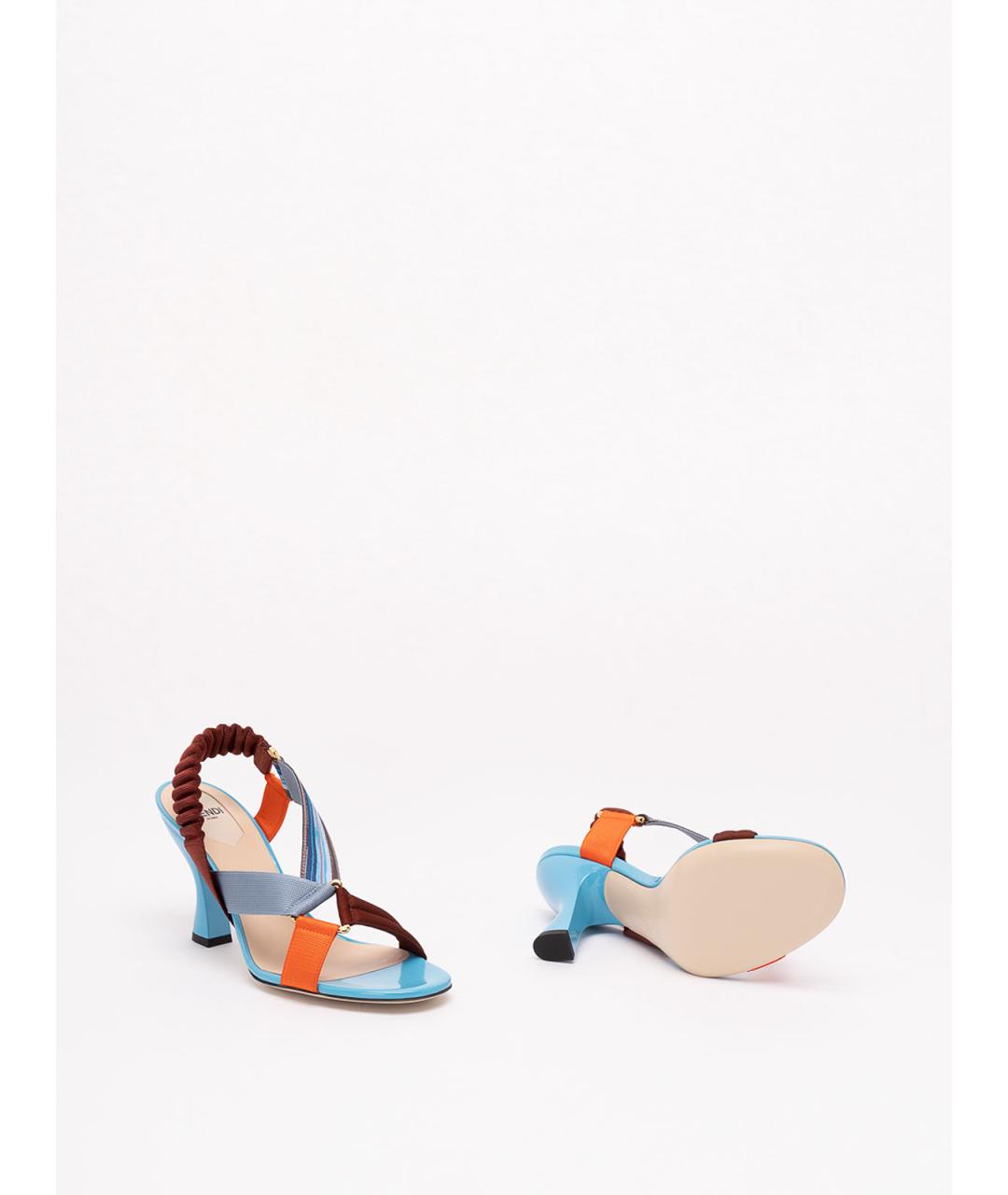 FENDI Мульти босоножки, фото 4