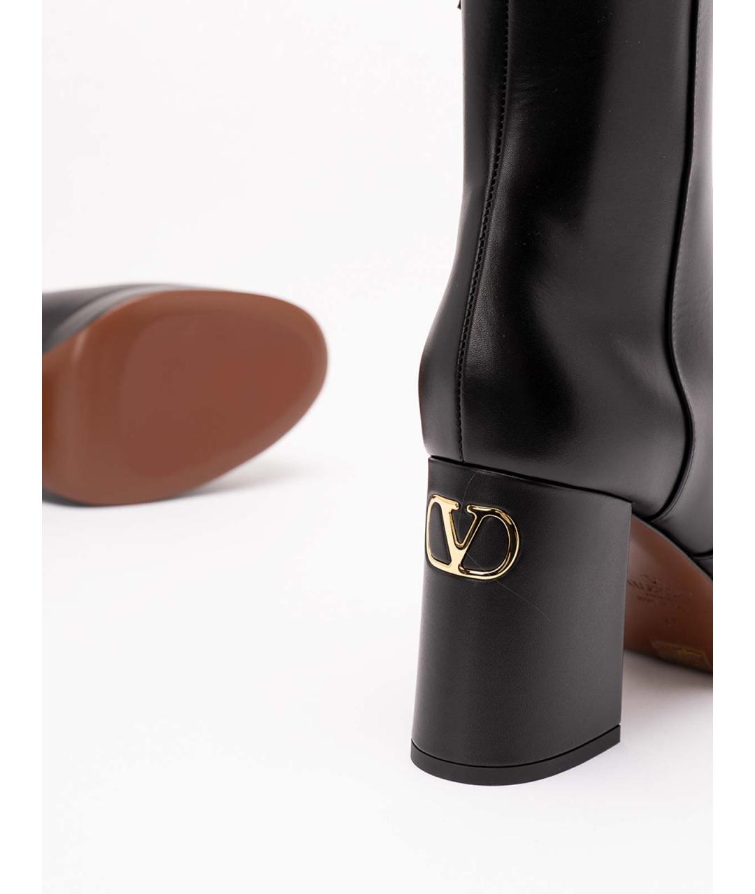 VALENTINO Черные кожаные ботинки, фото 6