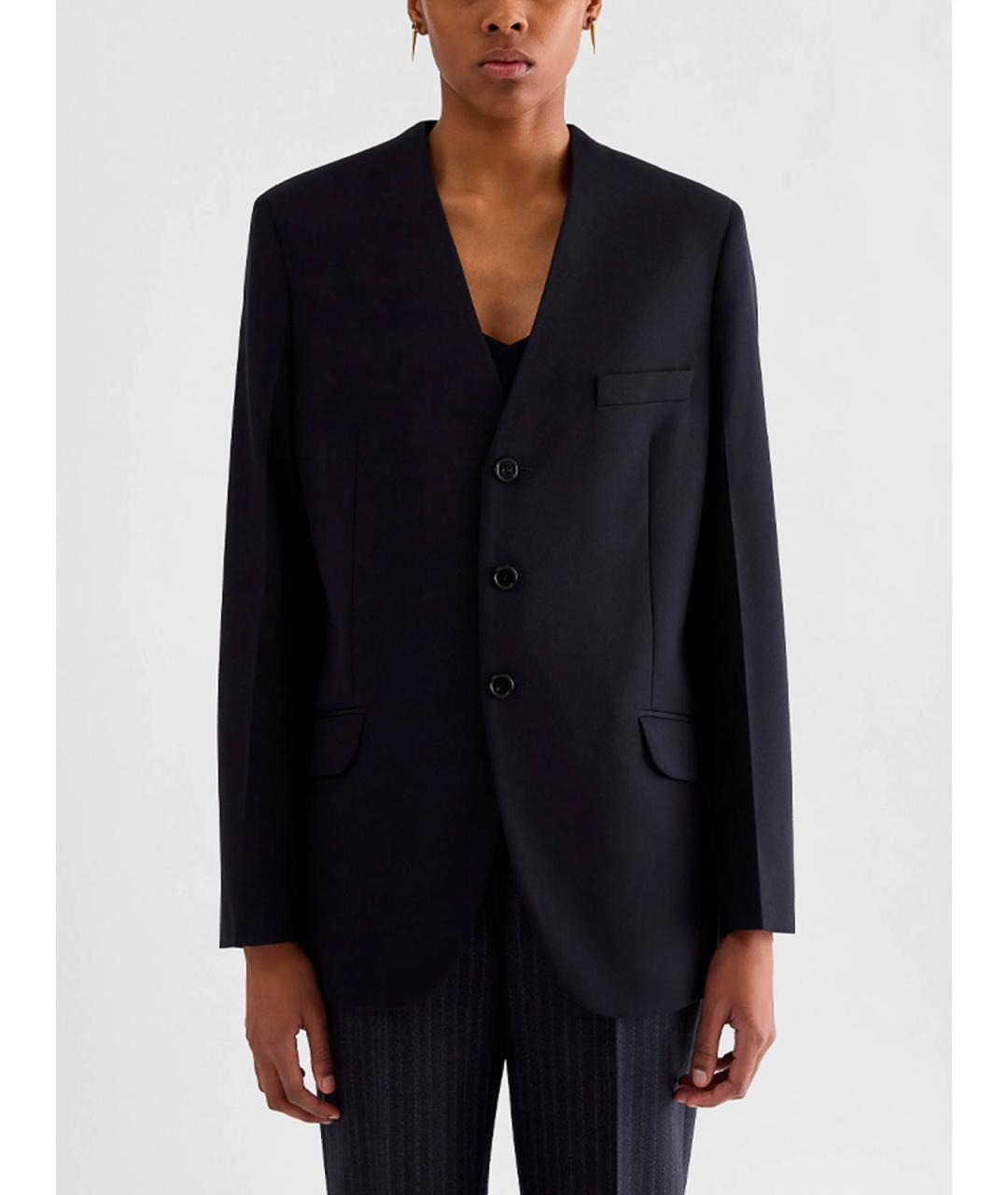 JIL SANDER Черный шерстяной жакет/пиджак, фото 3