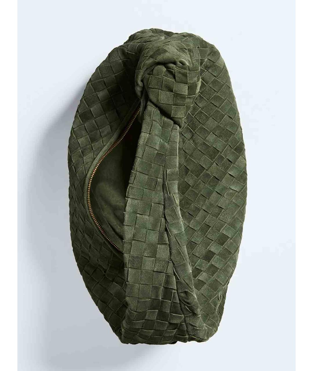 BOTTEGA VENETA Зеленая замшевая сумка через плечо, фото 3