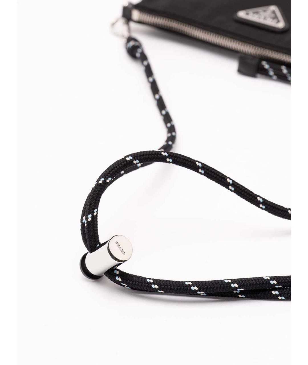 PRADA Черная тканевая поясная сумка, фото 4