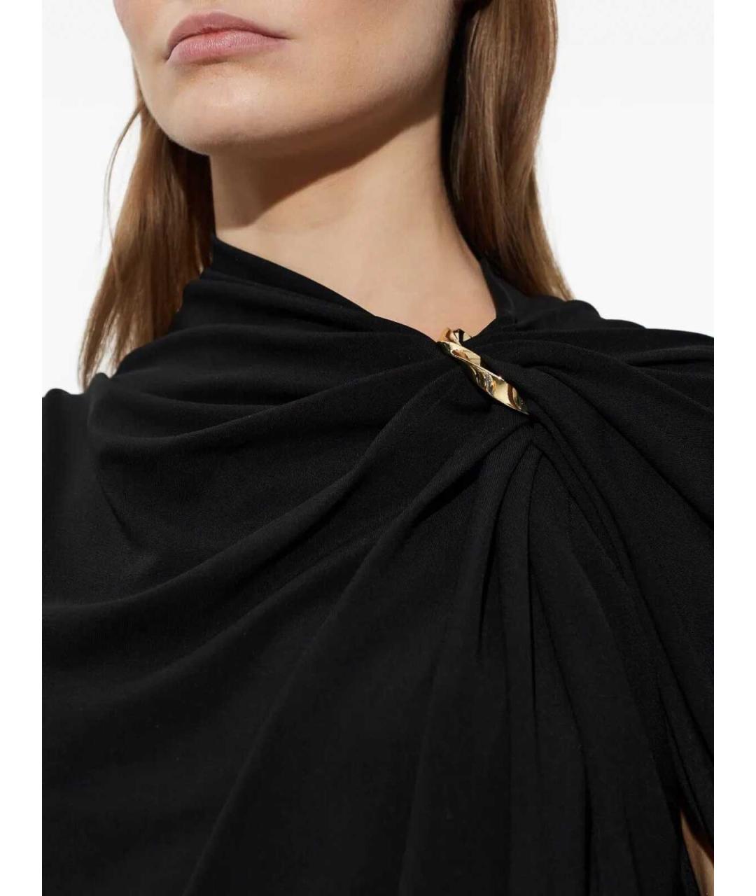 SPORTMAX Черное вискозное коктейльное платье, фото 4