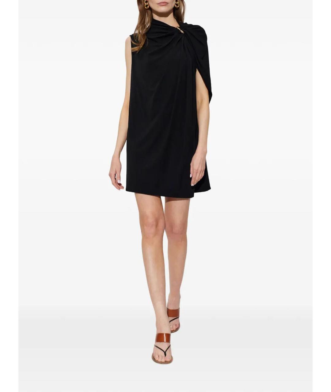 SPORTMAX Черное вискозное коктейльное платье, фото 2