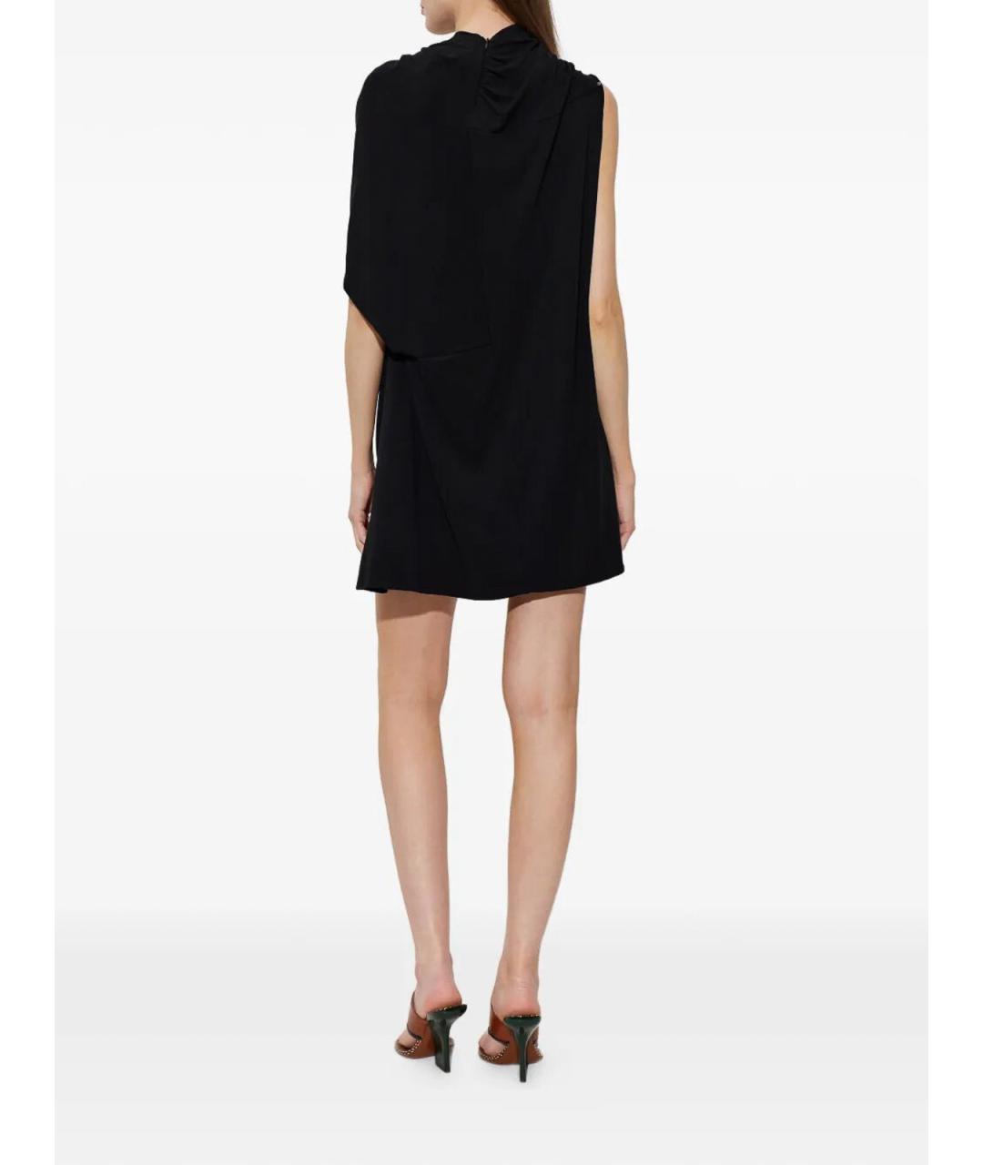 SPORTMAX Черное вискозное коктейльное платье, фото 3