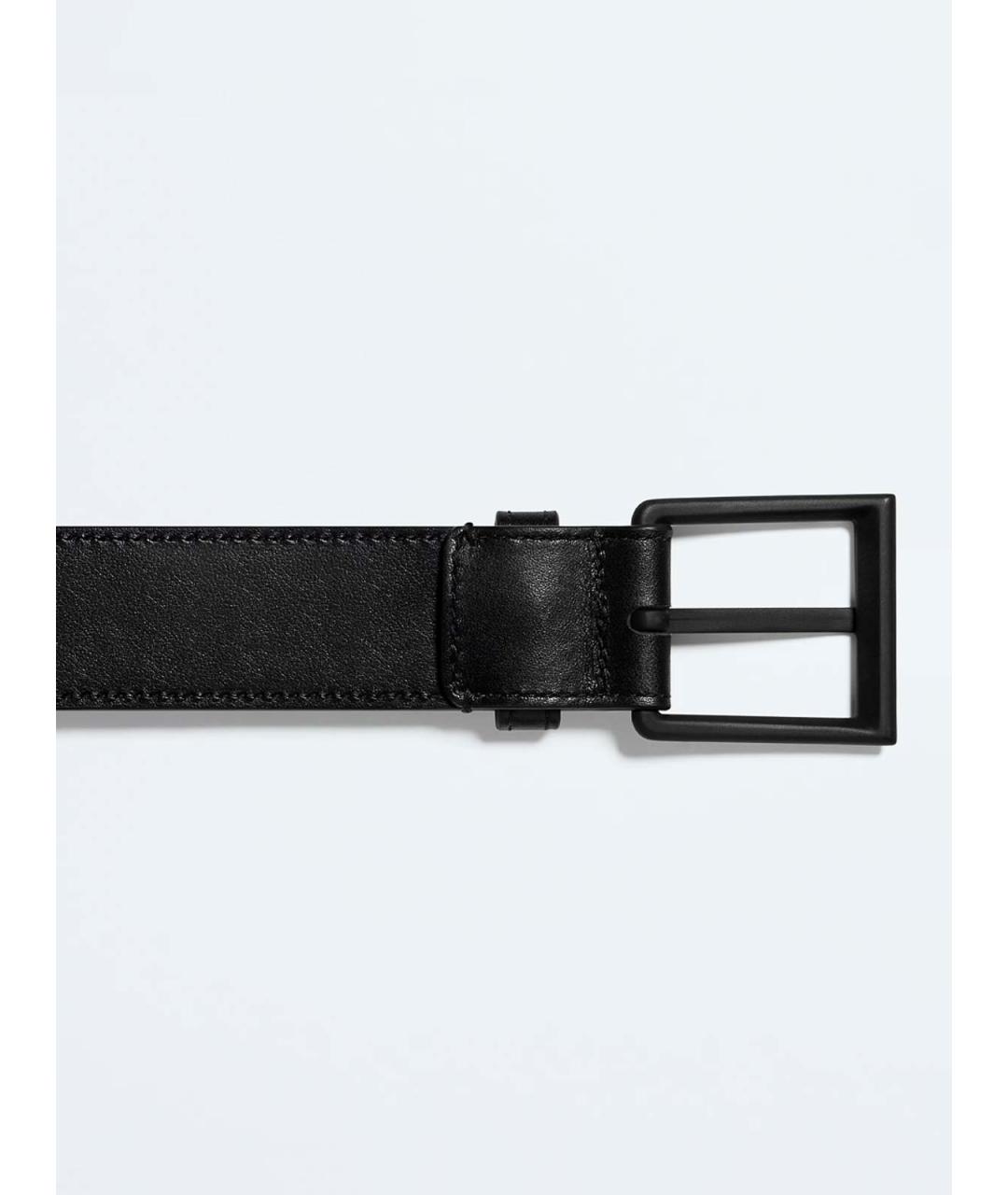 BOTTEGA VENETA Черный кожаный ремень, фото 4