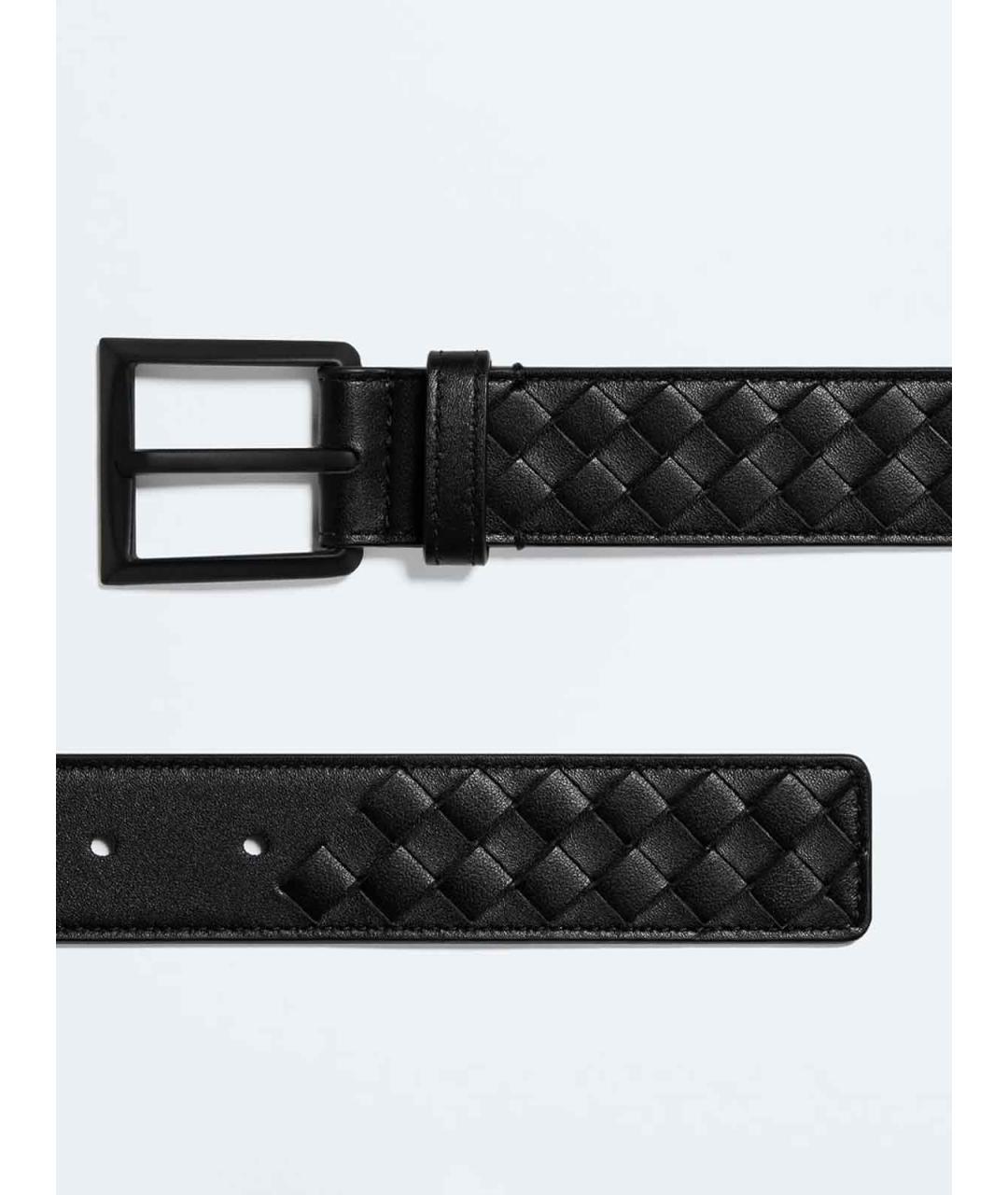 BOTTEGA VENETA Черный кожаный ремень, фото 3