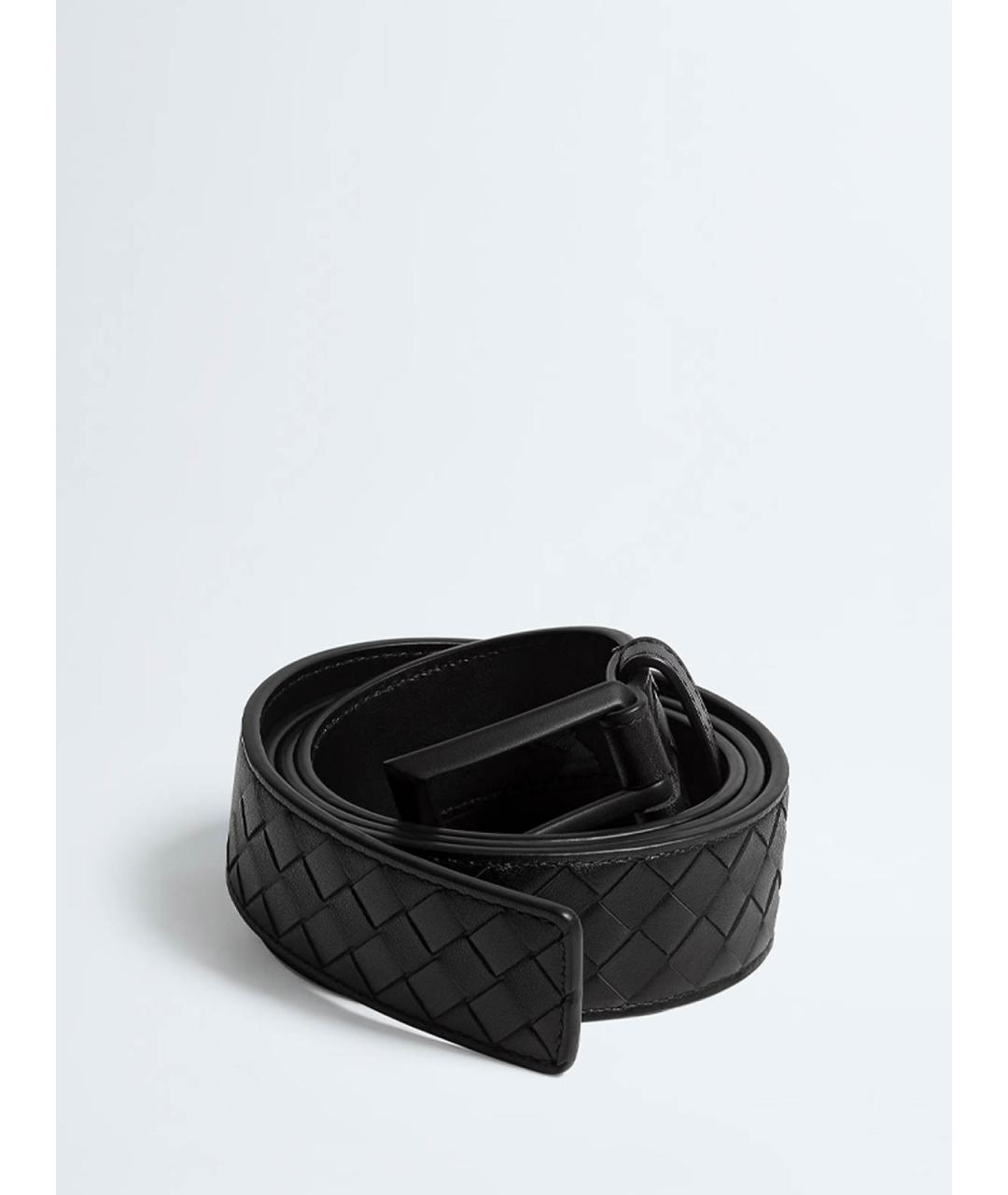 BOTTEGA VENETA Черный кожаный ремень, фото 2