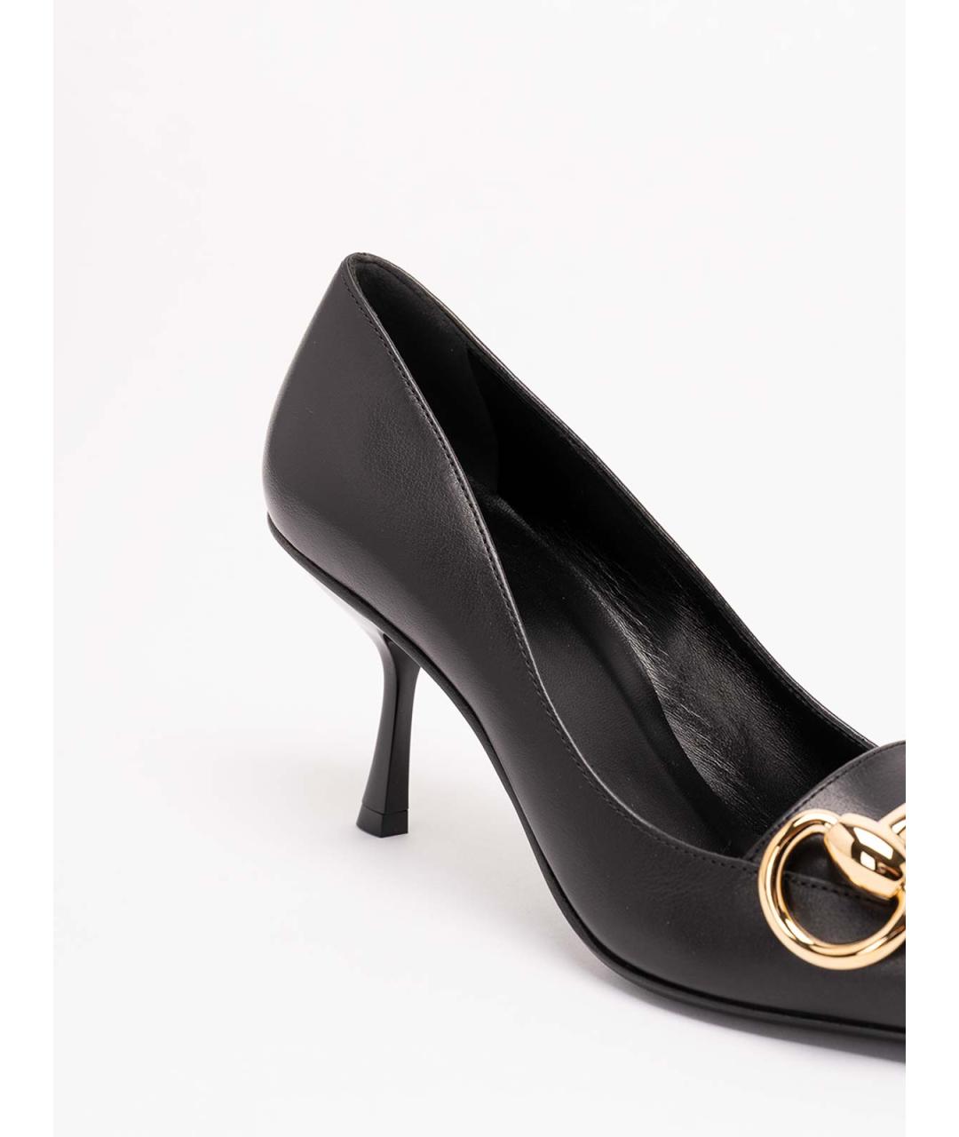 GUCCI Черные кожаные туфли, фото 6