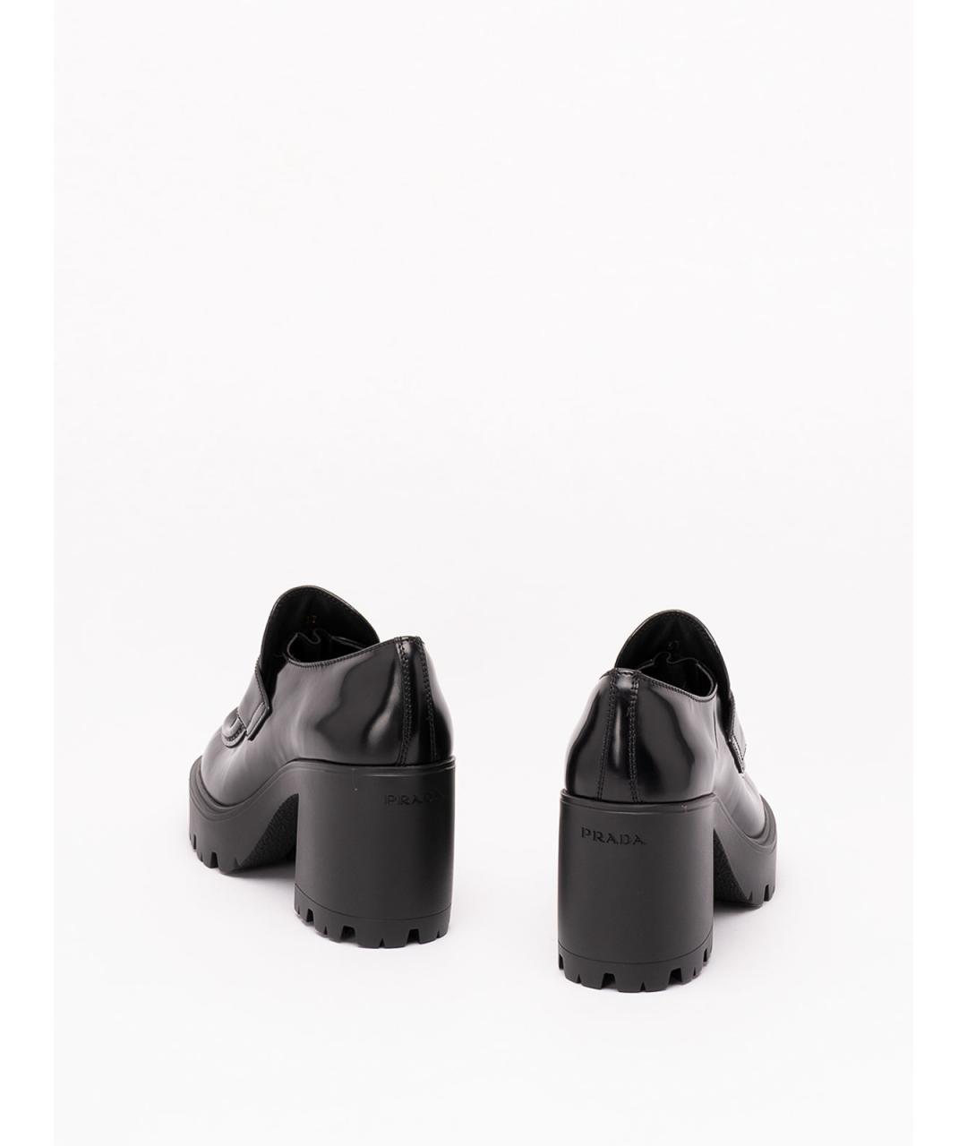 PRADA Черные кожаные лоферы, фото 3