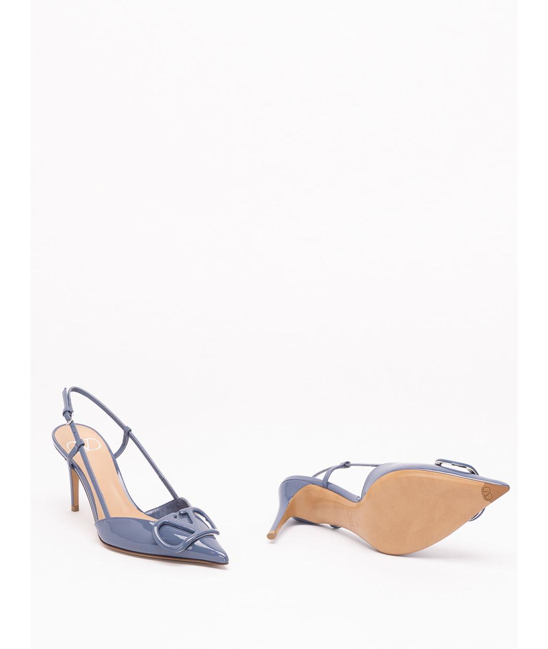 VALENTINO Синие кожаные туфли, фото 3