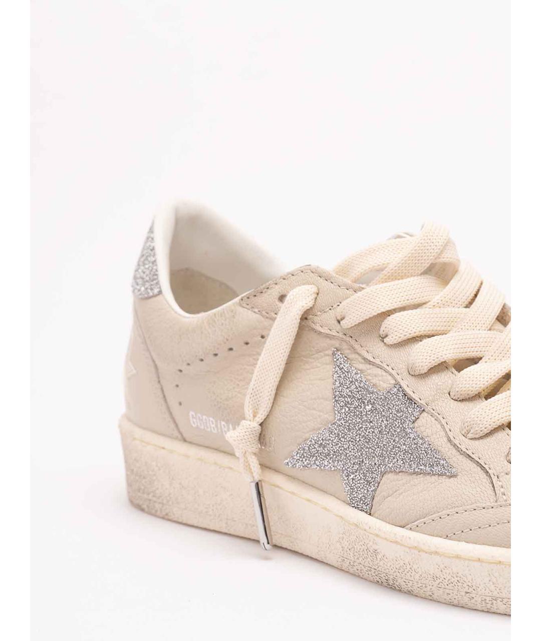 GOLDEN GOOSE Бежевые кожаные кеды, фото 5