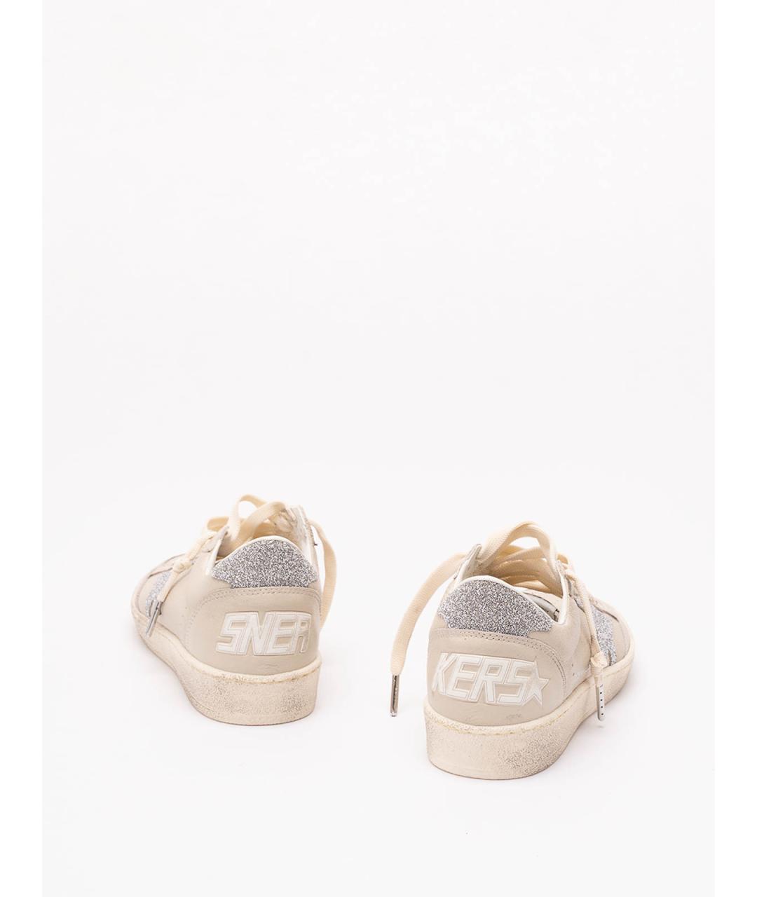 GOLDEN GOOSE Бежевые кожаные кеды, фото 3