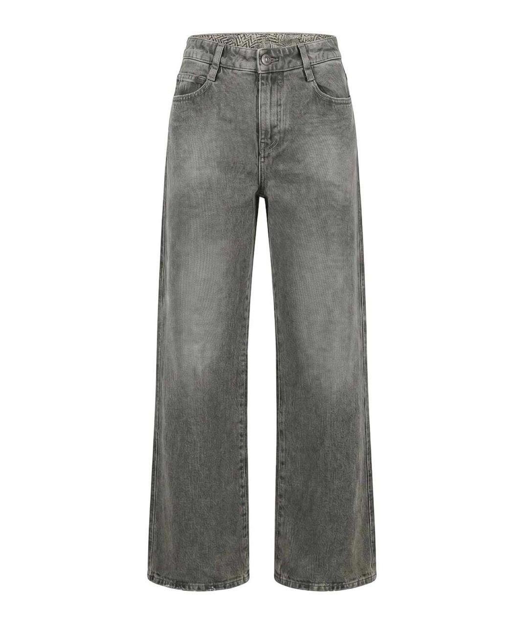 ERMANNO SCERVINO Серые хлопковые прямые джинсы, фото 1